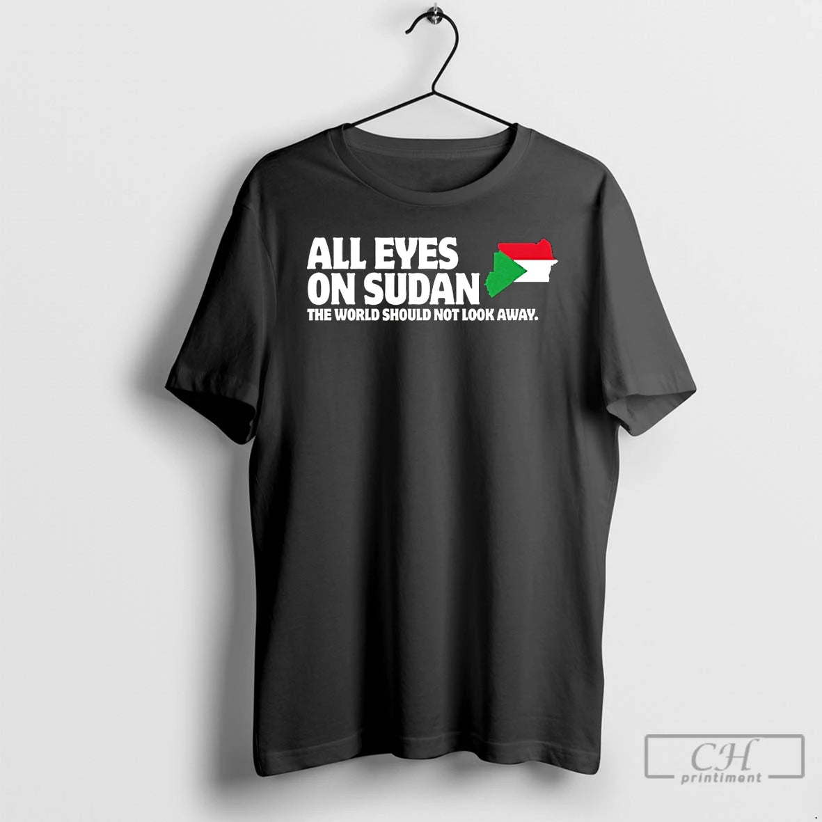 Premium All Eyes On Sudan The World Should Not Look Away T Shirts Hoodie Sweatshirt | PurePodTees.com