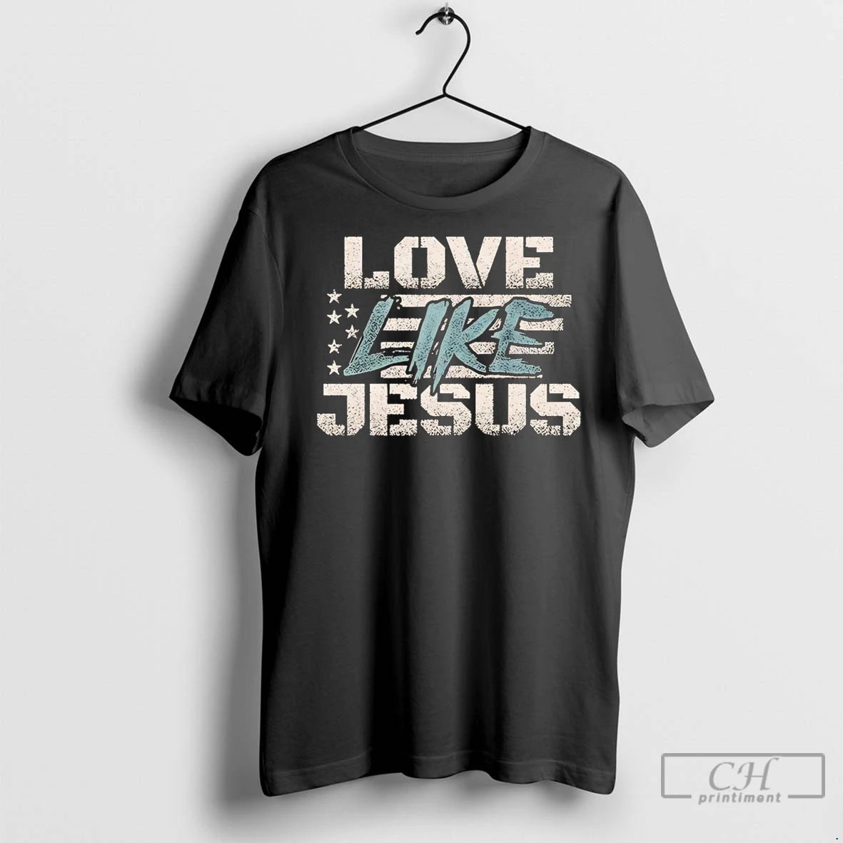 Premium American Flag Love Like Jesus Shirt Hoodie Sweatshirt | PurePodTees.com