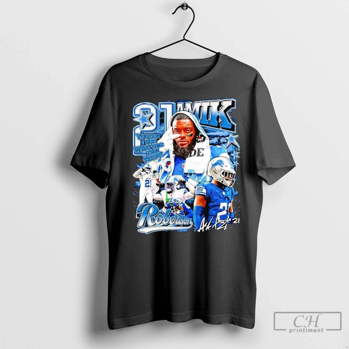 Premium Amik Robertson You Cant Bury What Comes From The Dirt Detroit Lions Shirt Hoodie Sweatshirt | PurePodTees.com