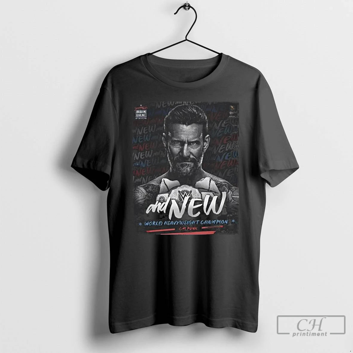 Premium And New World Heavyweight Champion Cm Punk Long Sleve T Shirts Hoodie Sweatshirt | PurePodTees.com