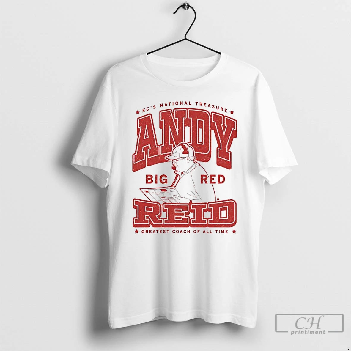 Premium Andy Reid Big Red Kcs National Treasure Greatest Coach Of All Time T Shirts Hoodie Sweatshirt | PurePodTees.com