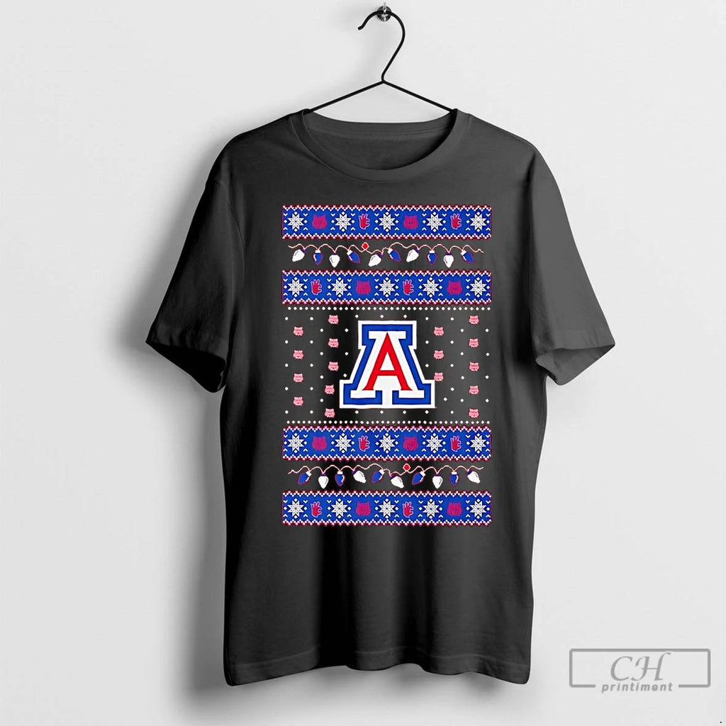 Premium Arizona Wildcats Ugly Christmas Light Shirt Hoodie Sweatshirt | PurePodTees.com