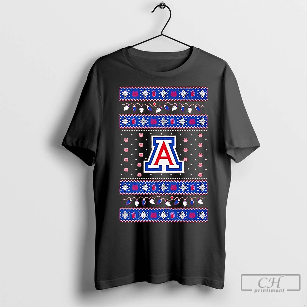 Premium Arizona Wildcats Ugly Christmas Light Shirt Hoodie Sweatshirt | PurePodTees.com