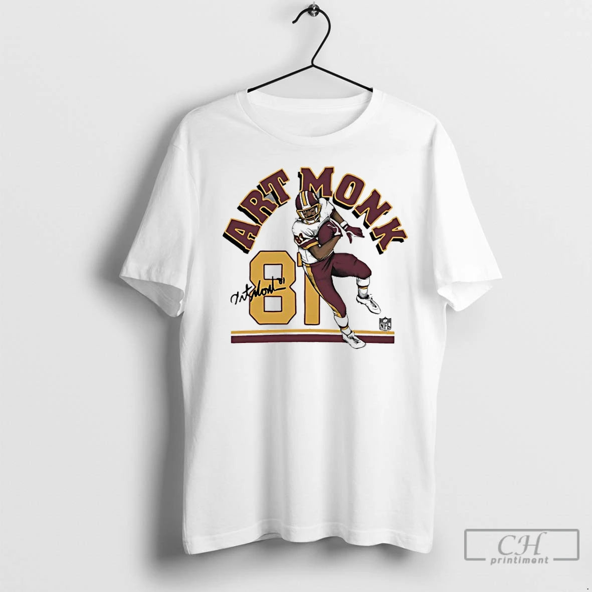 Premium Art Monk 81 Washington Commanders Player Illustration Shirt Hoodie Sweatshirt | PurePodTees.com