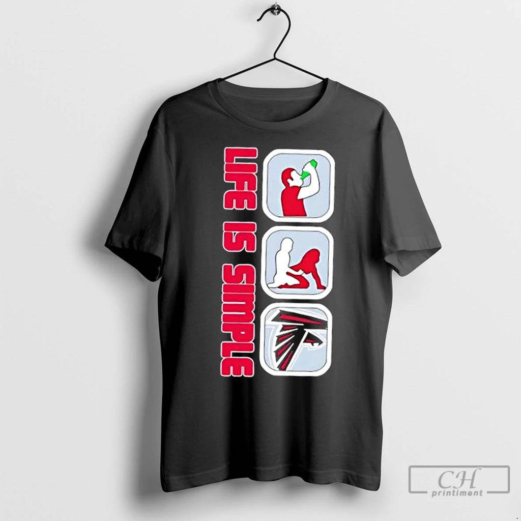 Premium Atlanta Falcons Football Life Is Simple Shirt Hoodie Sweatshirt | PurePodTees.com