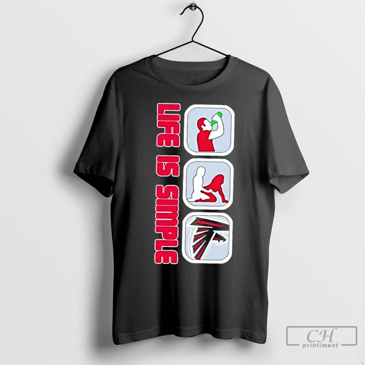 Premium Atlanta Falcons Football Life Is Simple Shirt Hoodie Sweatshirt | PurePodTees.com