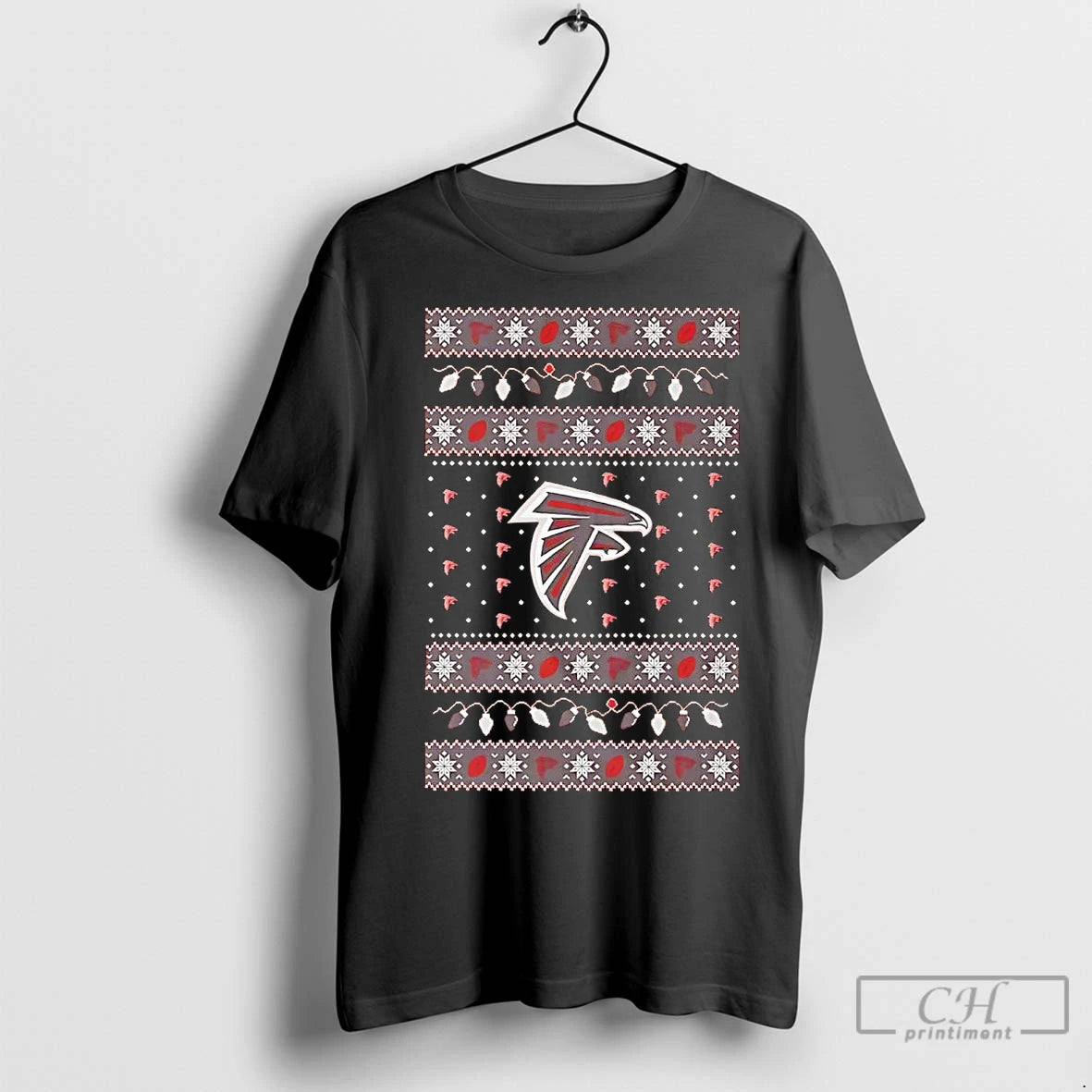 Premium Atlanta Falcons Ugly Christmas Light Shirt Hoodie Sweatshirt | PurePodTees.com
