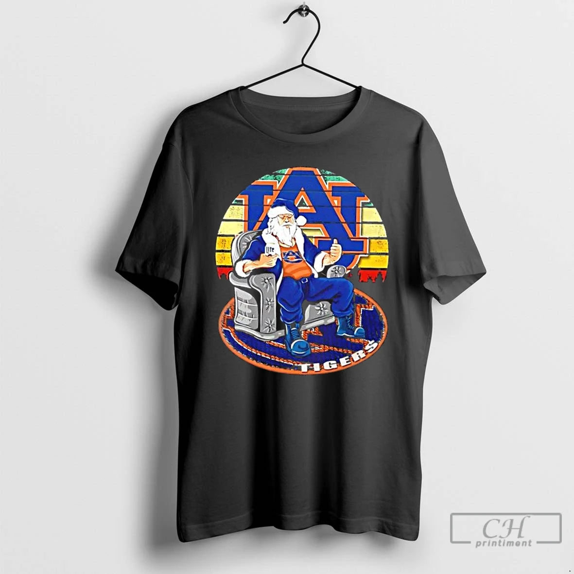 Premium Auburn Tigers X Santa Claus Christmas Vintage T Shirts Hoodie Sweatshirt | PurePodTees.com