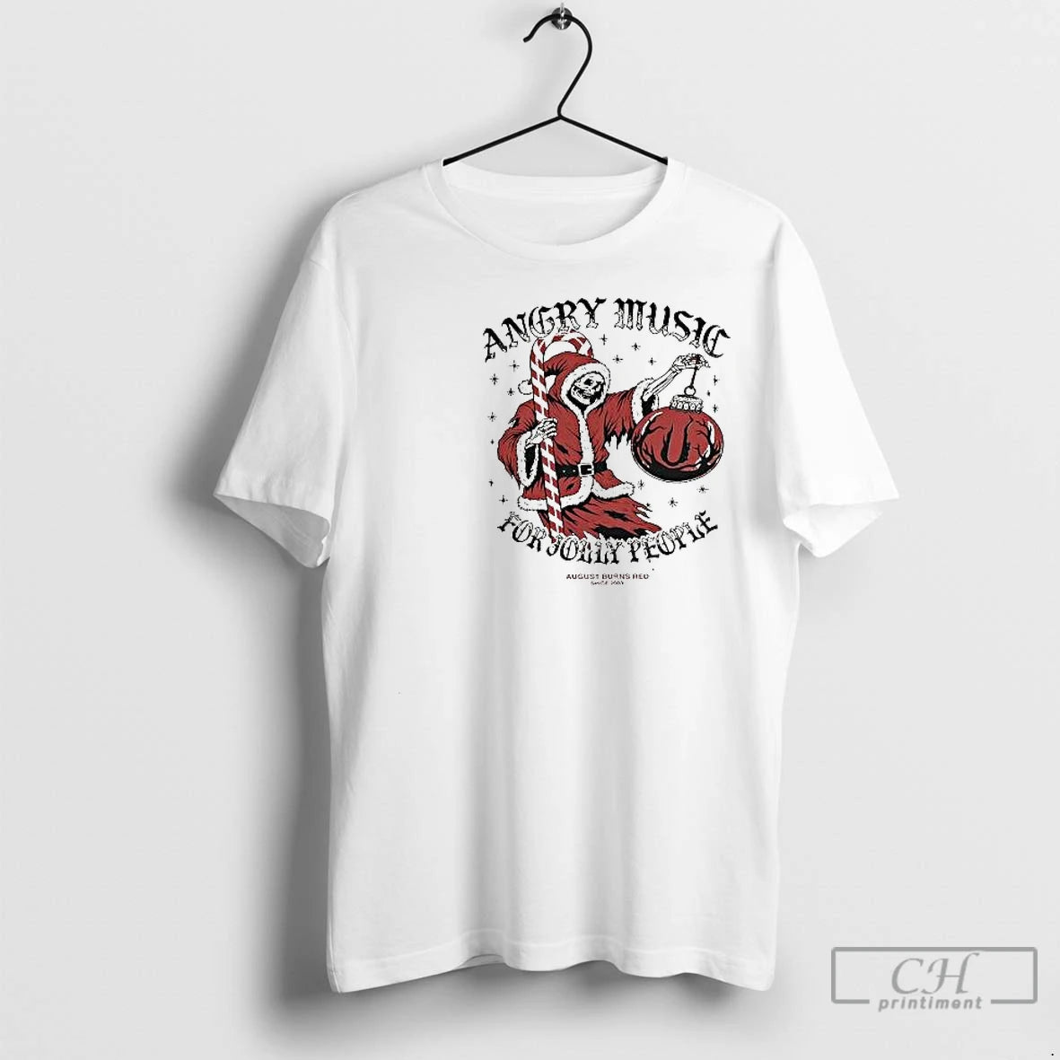 Premium August Burns Red Christmas 2025 Angry Music For Jolly People Jolly Reaper Circle White Shirt Hoodie Sweatshirt