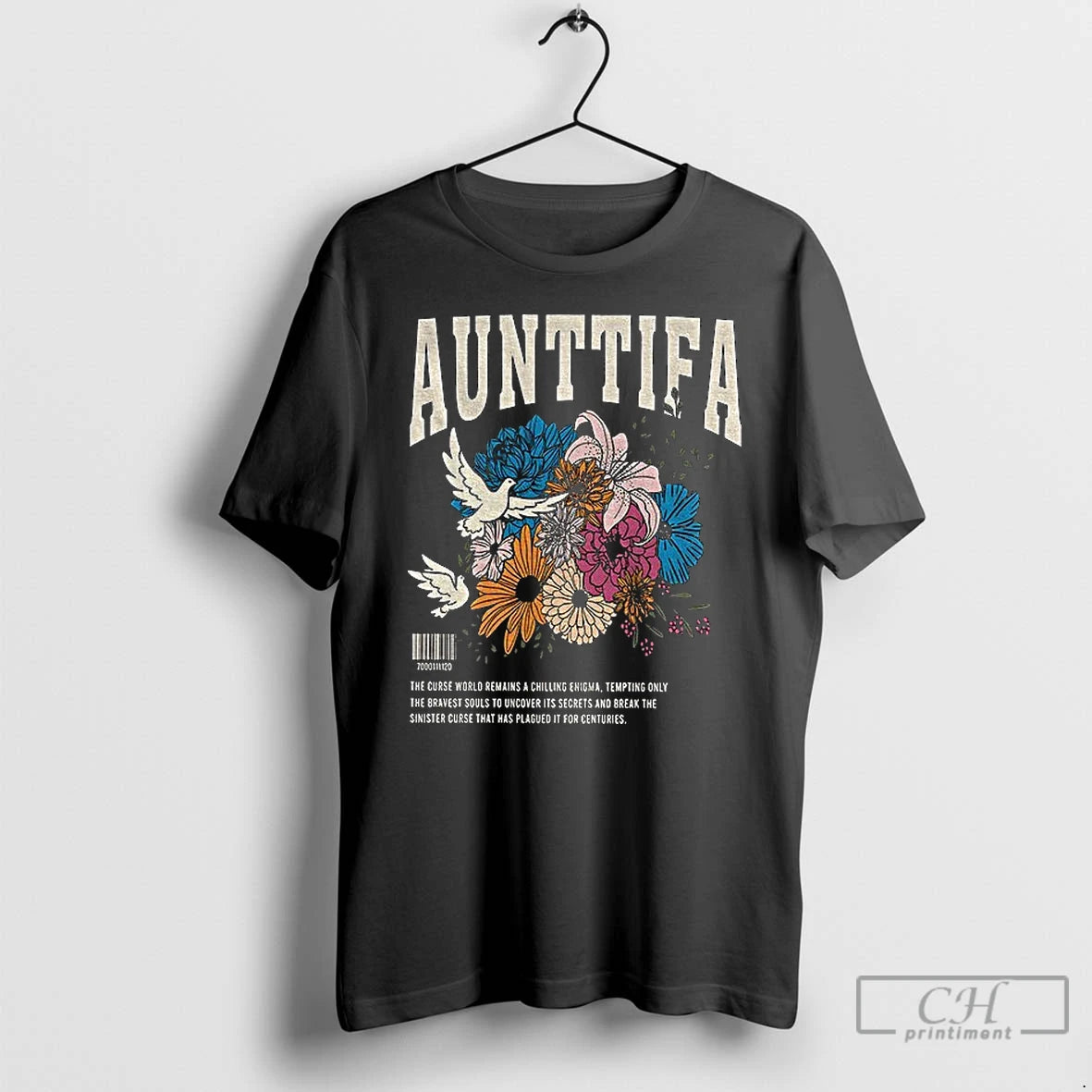 Premium Aunt Tifa Anti Fascist Retro Floral Boho Activist T Shirts Hoodie Sweatshirt | PurePodTees.com