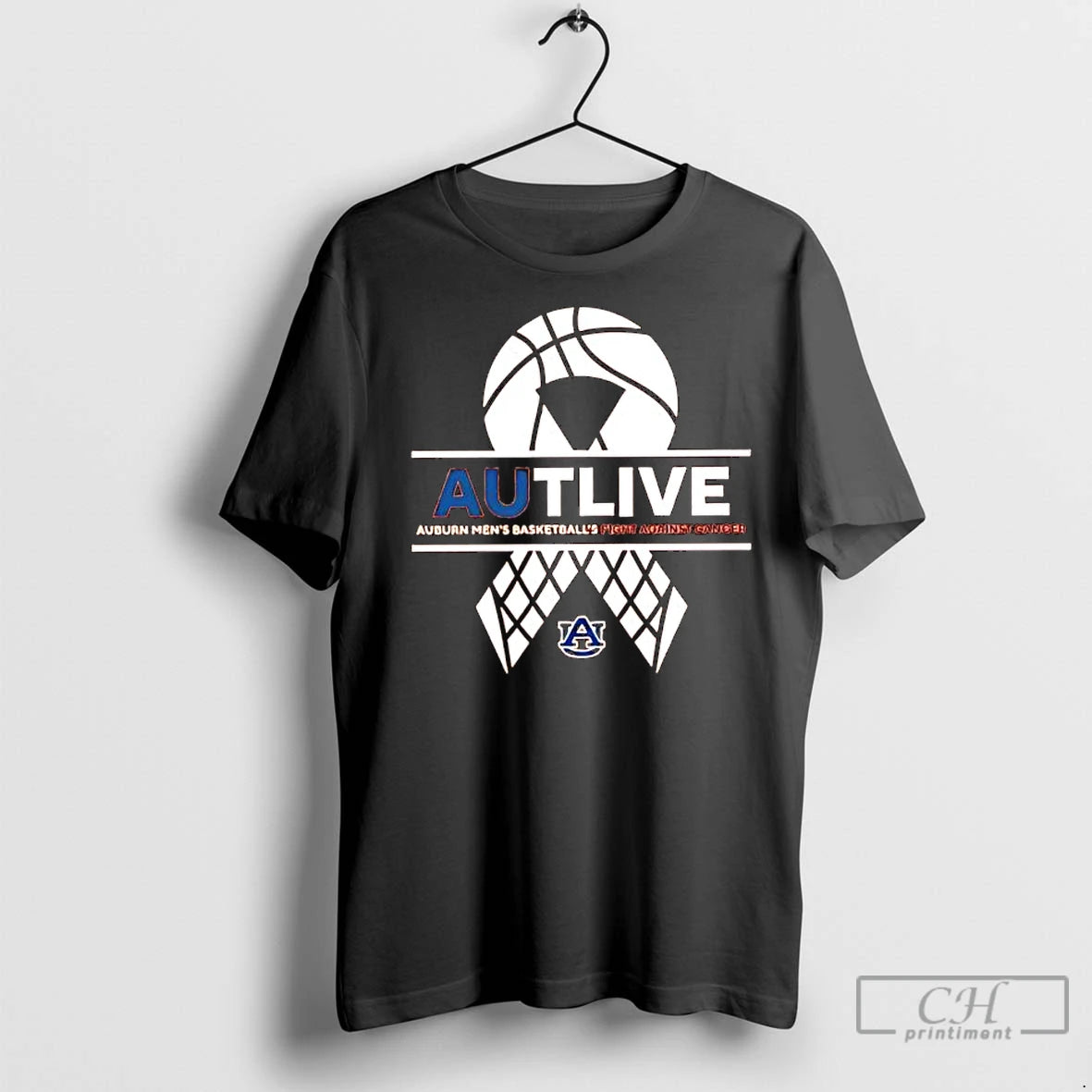 Premium Autlive Auburn Mens Basketball X Fight Against Cancer Logo Shirt Hoodie Sweatshirt | PurePodTees.com