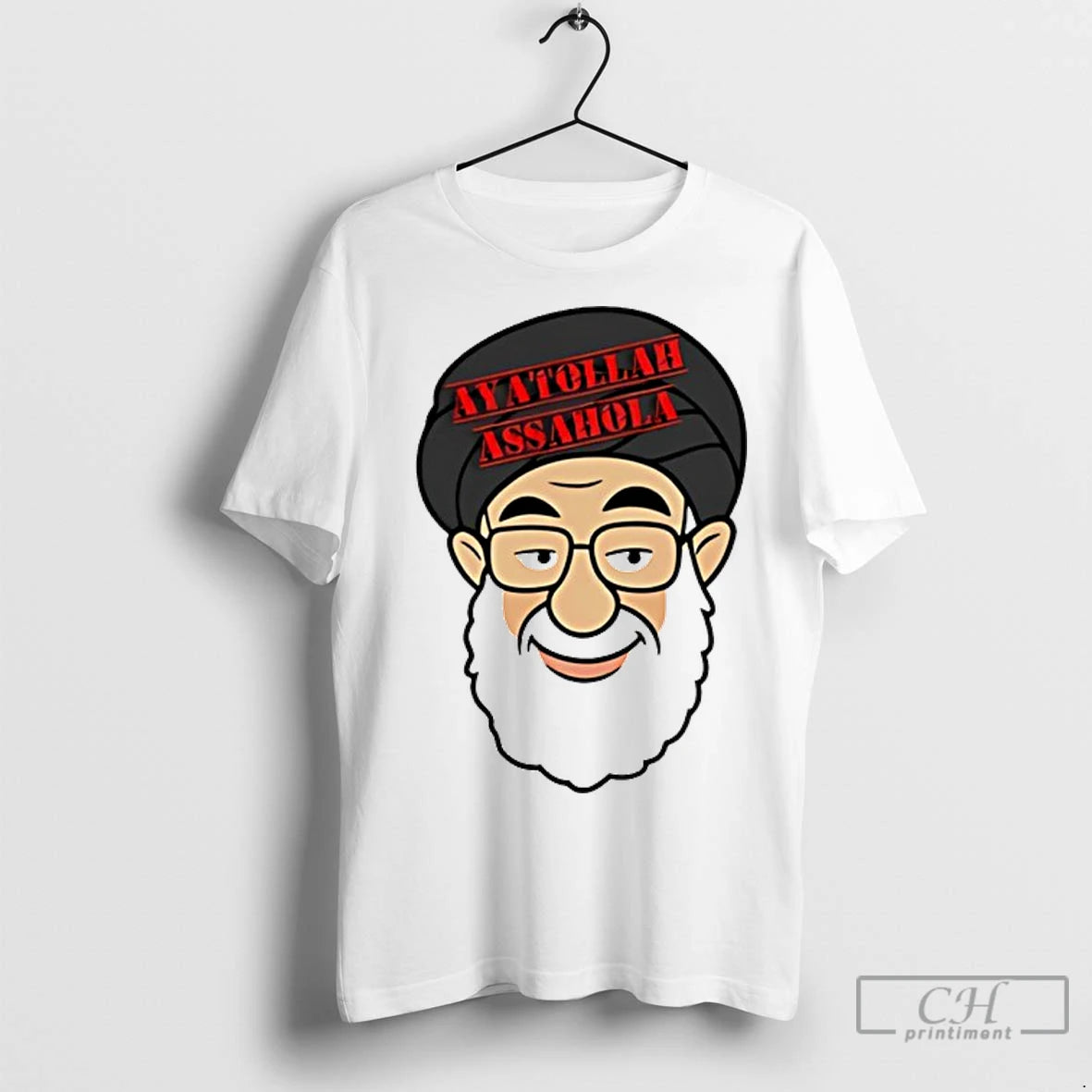 Premium Ayatollah Assahola Big Face Shirt Hoodie Sweatshirt | PurePodTees.com