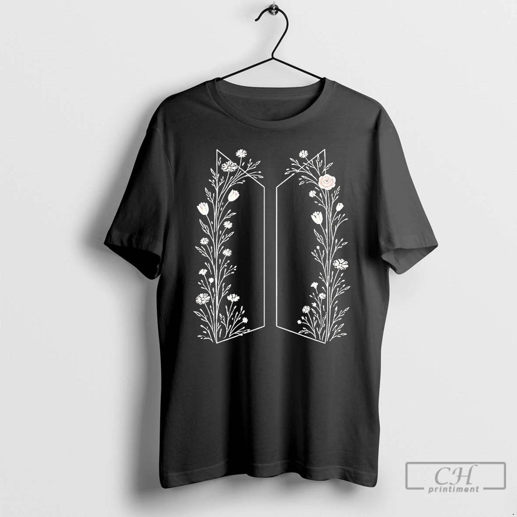 Premium Bts Floral Kpop Fan Army Aesthetic