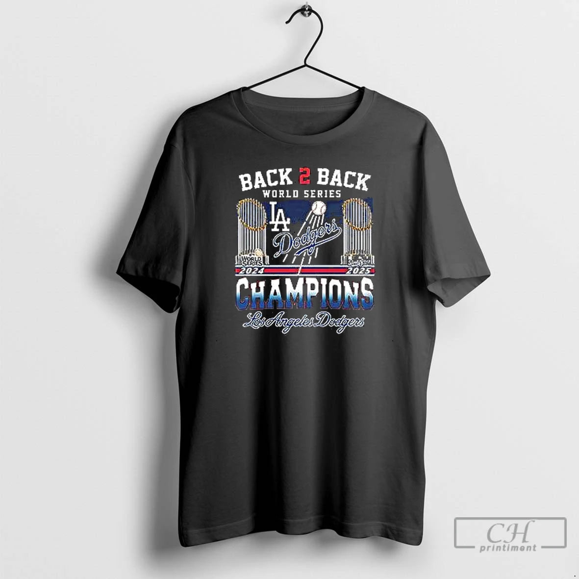 Premium Back 2 Back World Series 2024 2025 Los Angeles Dodgers T Shirts Hoodie Sweatshirt | PurePodTees.com