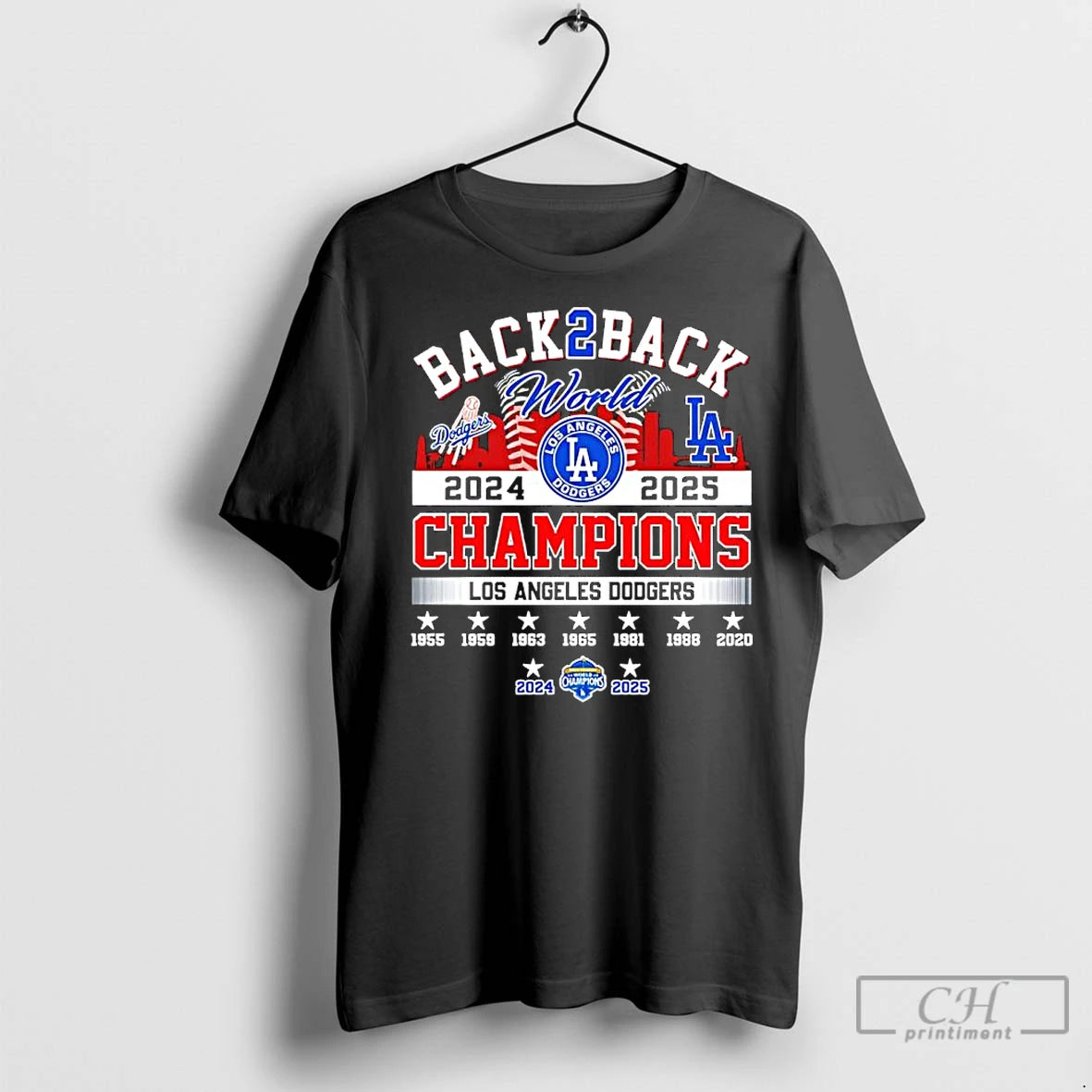 Premium Back To Back 2025 World Champions La Dodgers Shirt Hoodie Sweatshirt | PurePodTees.com