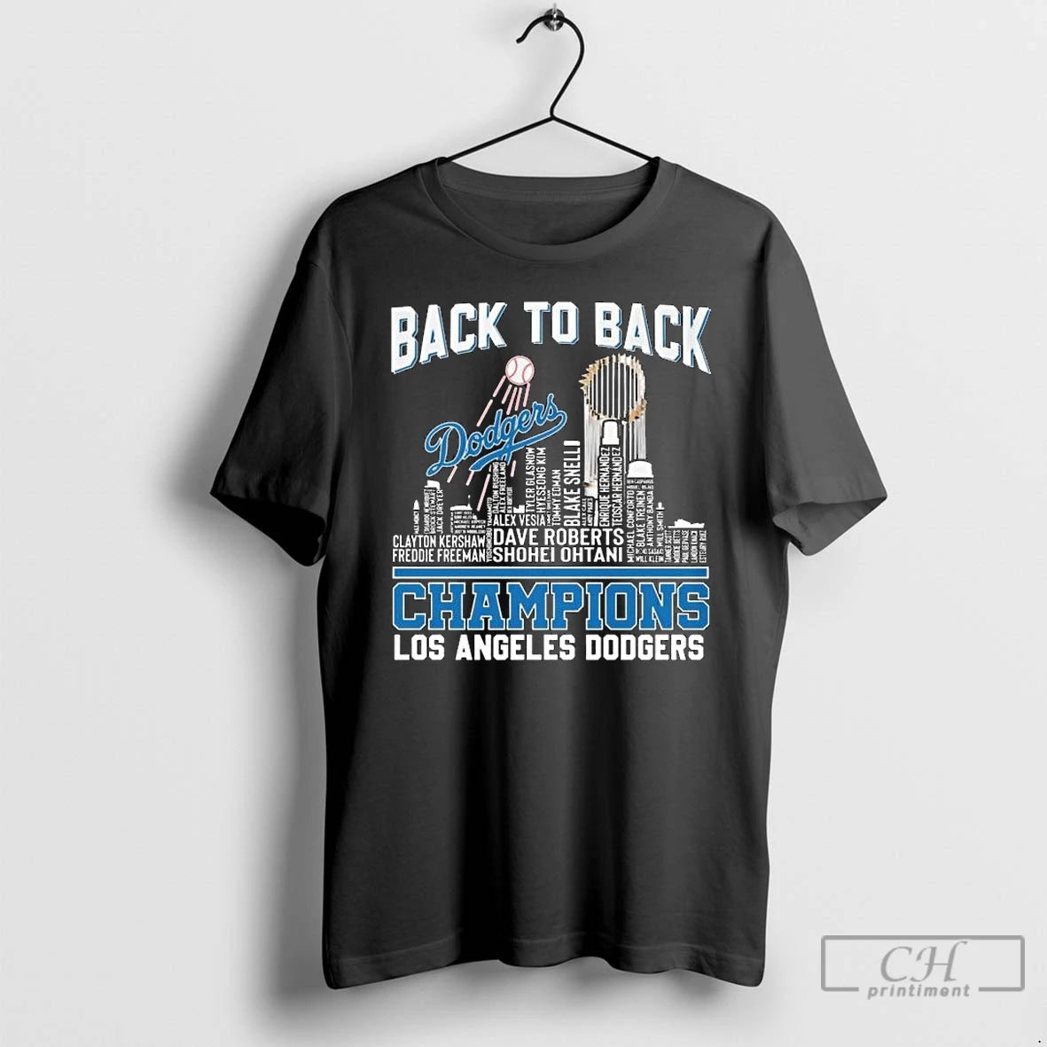 Premium Back To Back Champions Los Angeles Dodgers Skyline Names 2025 Long Sleve T Shirts Hoodie Sweatshirt | PurePodTees.com