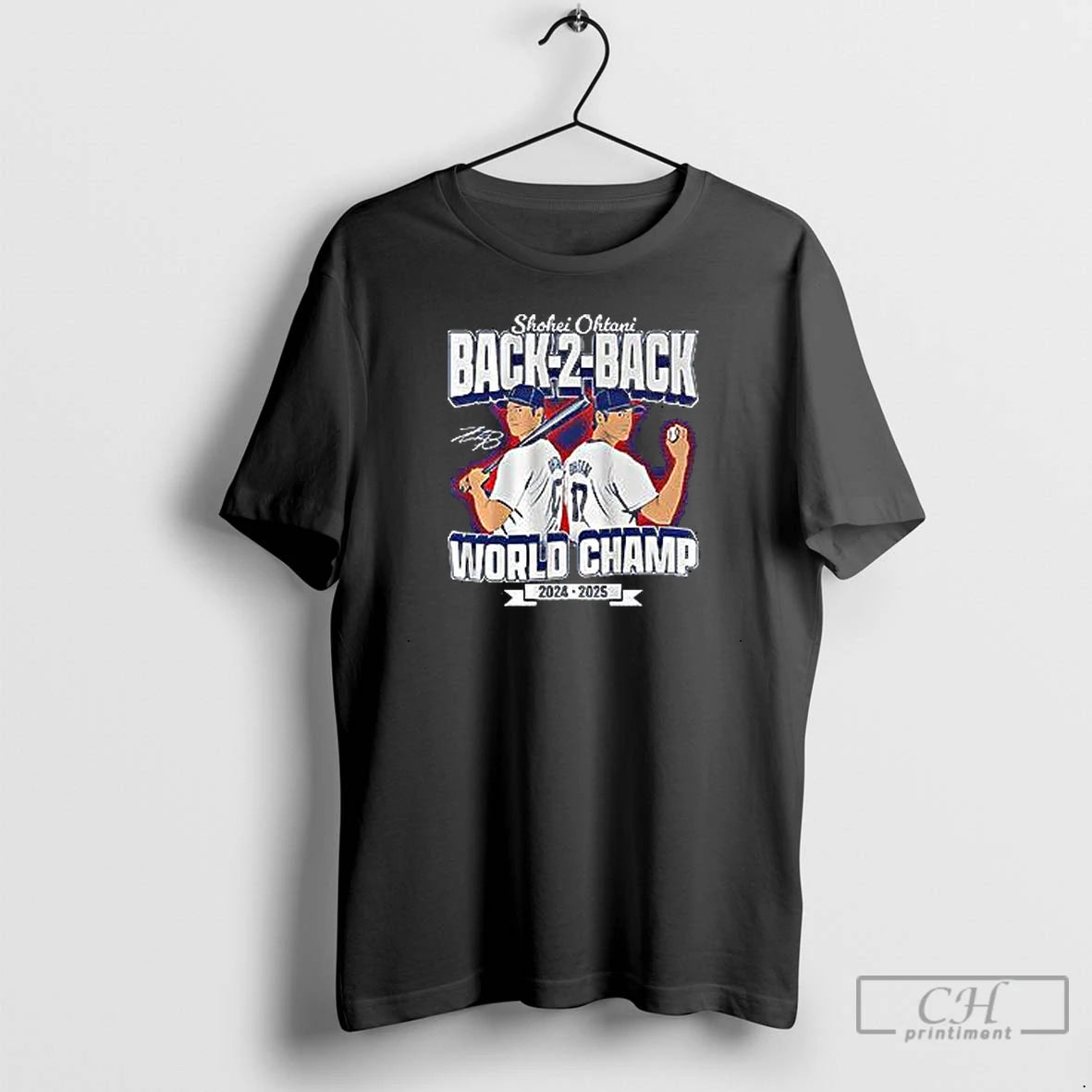 Premium Back To Back World Champs Shohei Ohtani 2024 2025 T Shirts Hoodie Sweatshirt | PurePodTees.com