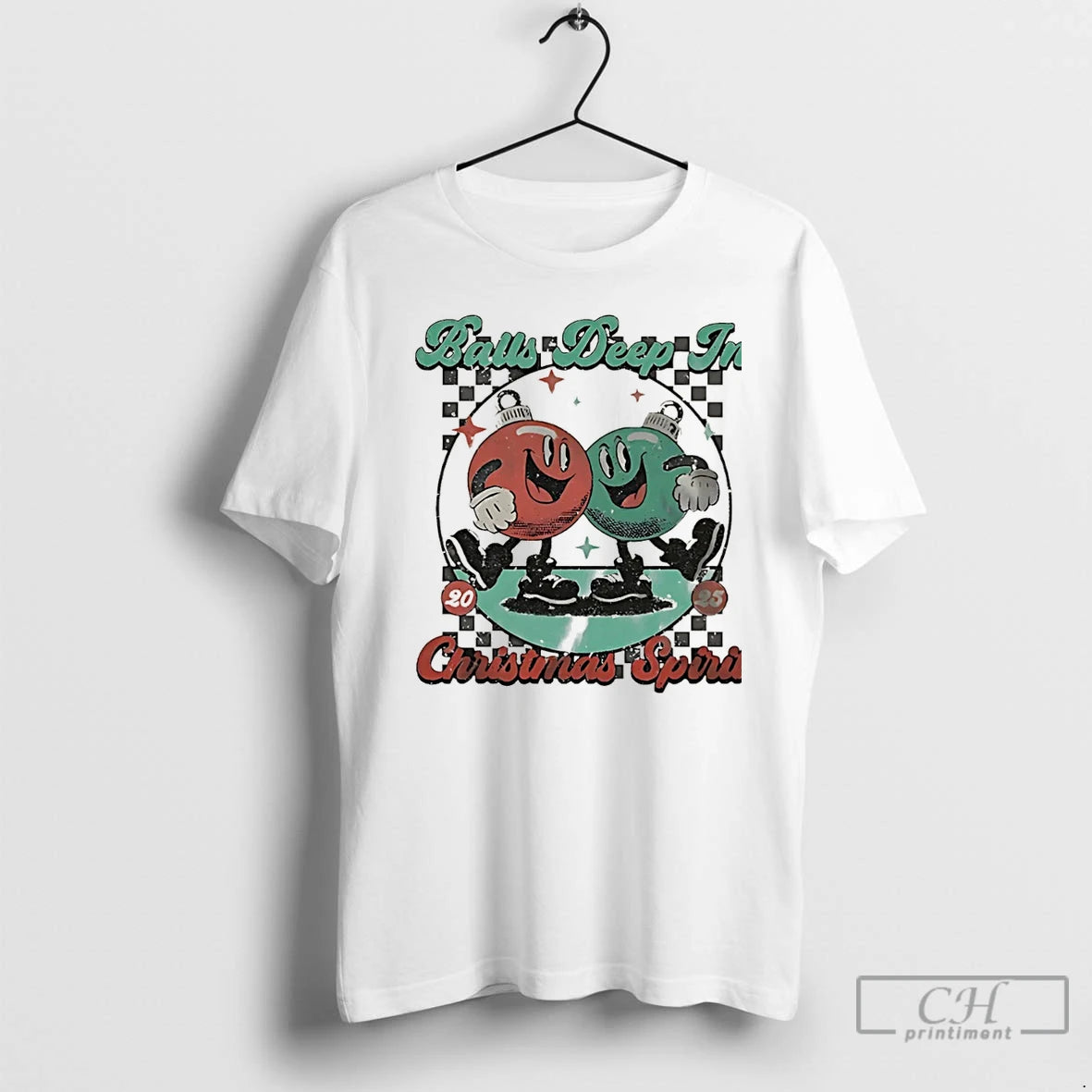 Premium Balls Deep In Christmas Spirit Vintage Christmas T Shirts Hoodie Sweatshirt | PurePodTees.com