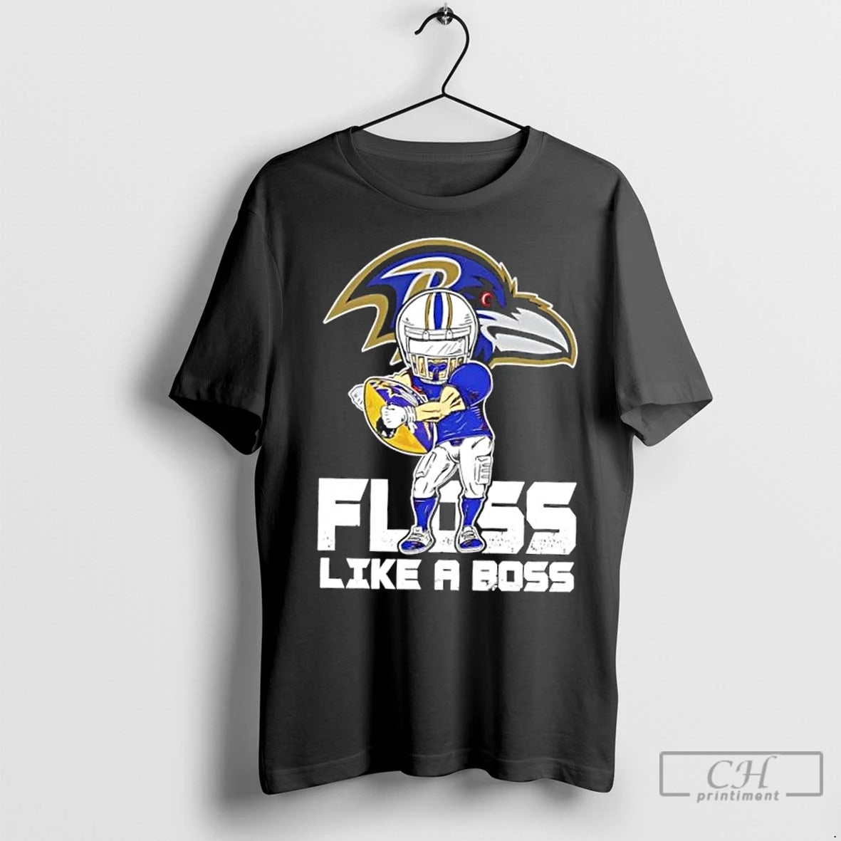 Premium Baltimore Ravens Football Floss Like A Boss Shirt Hoodie Sweatshirt | PurePodTees.com