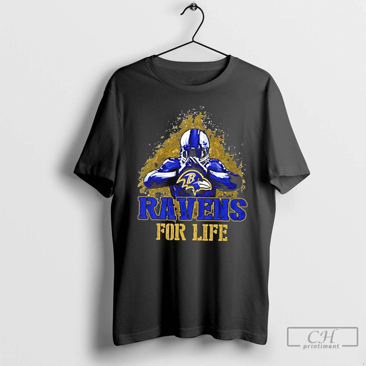 Premium Baltimore Ravens Football For Life T Shirts Hoodie Sweatshirt | PurePodTees.com