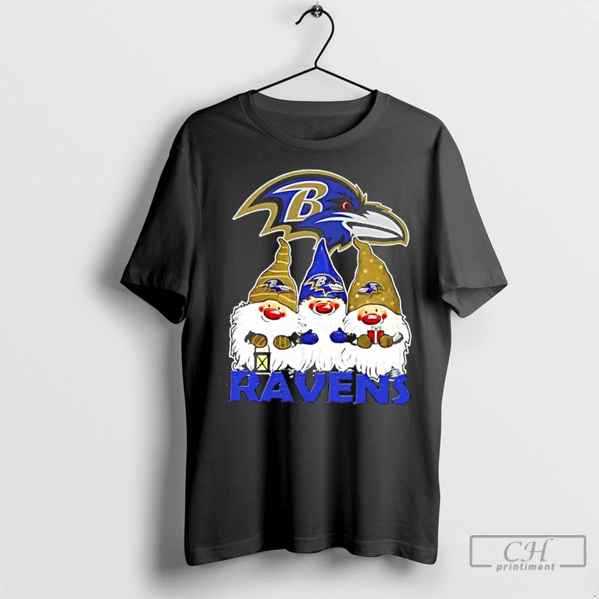 Premium Baltimore Ravens X Gnomes Xmas Christmas Shirt Hoodie Sweatshirt | PurePodTees.com