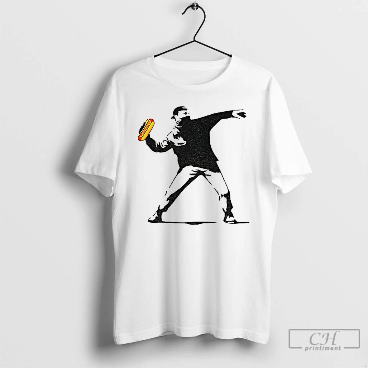 Premium Banksy Inspired Sandwich Thrower Sandwich Guy T Shirts Hoodie Sweatshirt | PurePodTees.com