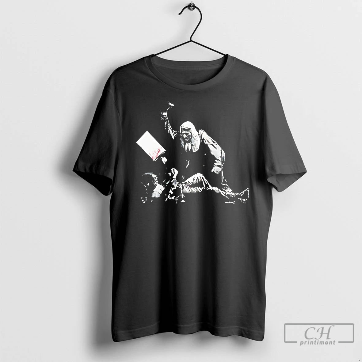Premium Banksy Royal Courts Of Justice Mural Shirt Hoodie Sweatshirt | PurePodTees.com