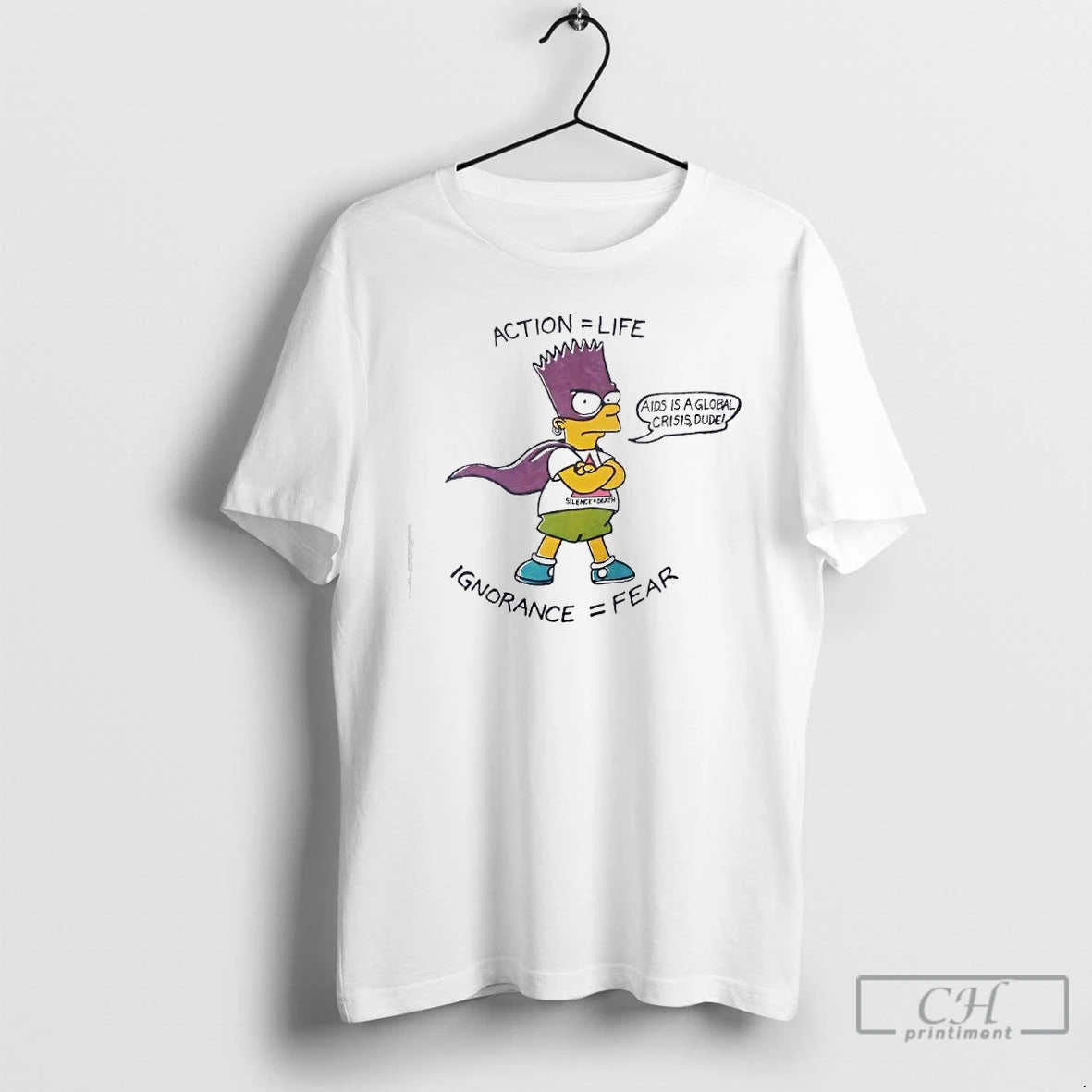 Premium Bart Simpson Action Life Ignorance Fear Silence Death T Shirts Hoodie Sweatshirt | PurePodTees.com