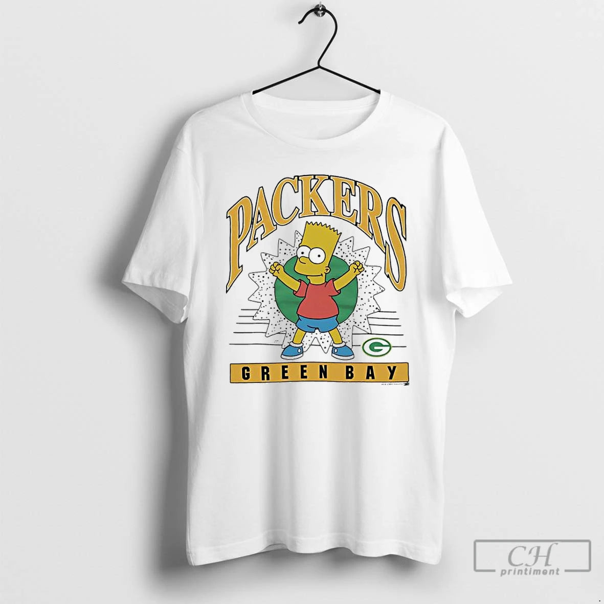 Premium Bart Simpson X Green Bay Packers Graphic T Shirts Hoodie Sweatshirt | PurePodTees.com