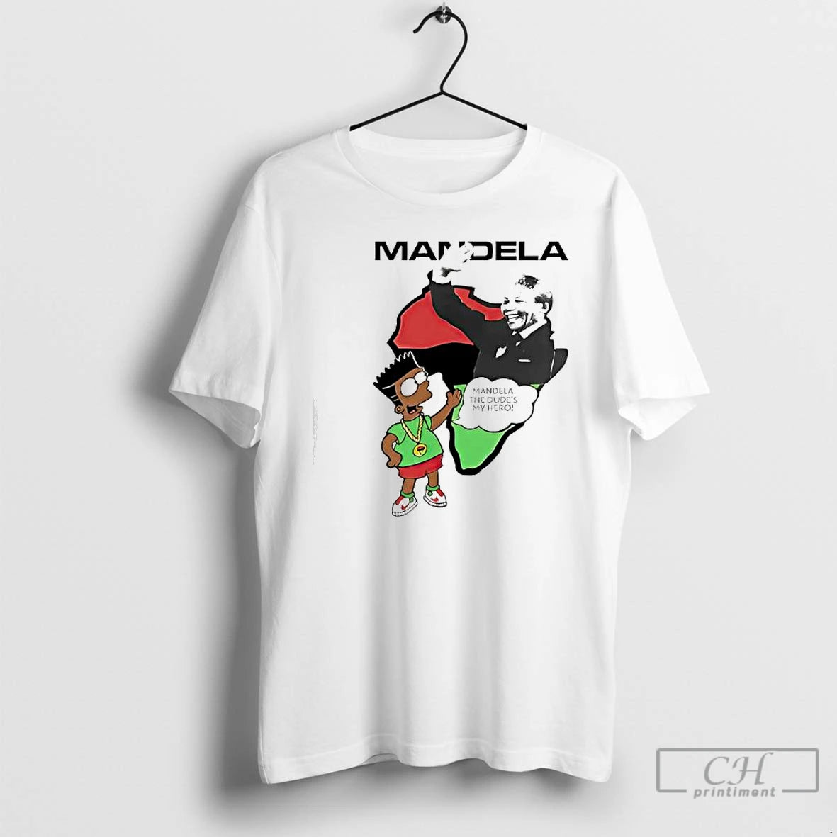 Premium Bart Simpsons Mandela The Dudes My Hero T Shirts Hoodie Sweatshirt | PurePodTees.com