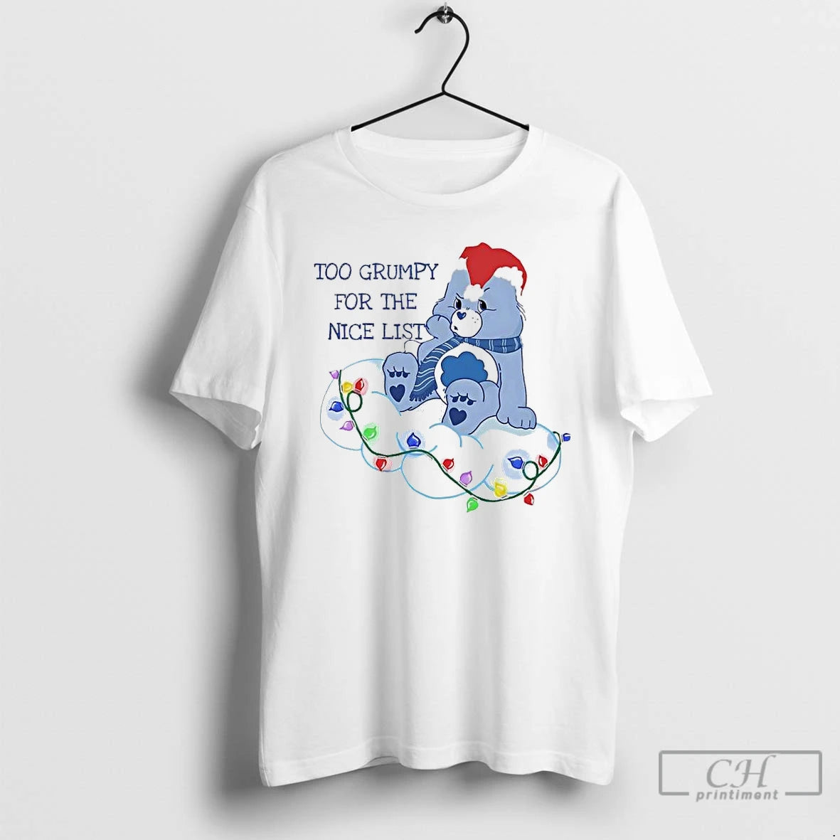 Premium Bear Christmas Santa Too Grumpy For The Nice List T Shirts Hoodie Sweatshirt | PurePodTees.com