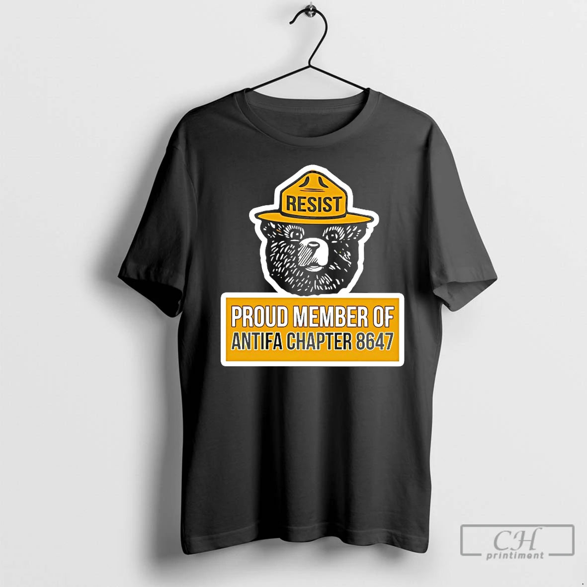 Premium Bear Resist Proud Member Of Antifa Chapter 8647 Shirt Hoodie Sweatshirt | PurePodTees.com