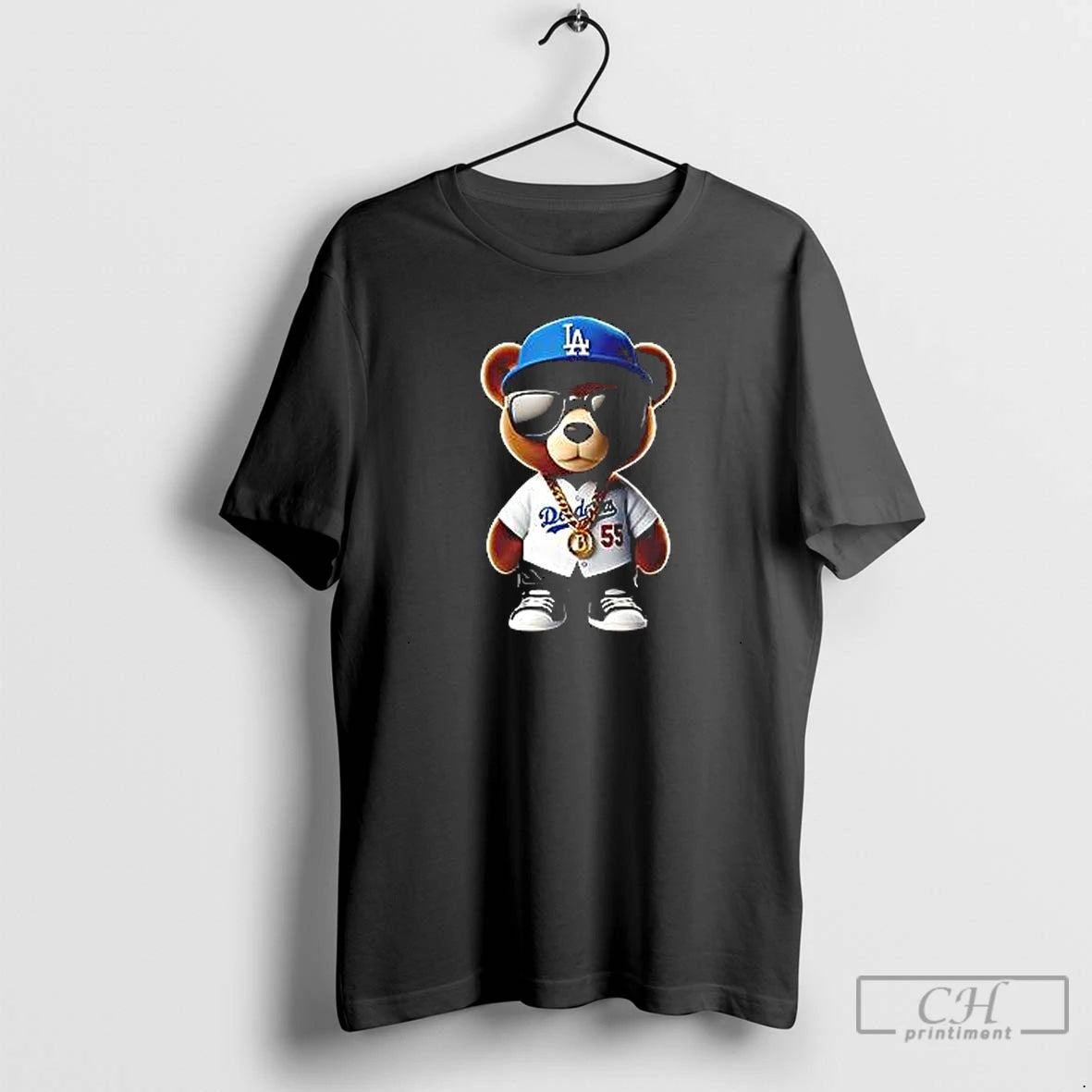 Premium Bear In Blue Dodger Classic T Shirts Hoodie Sweatshirt | PurePodTees.com