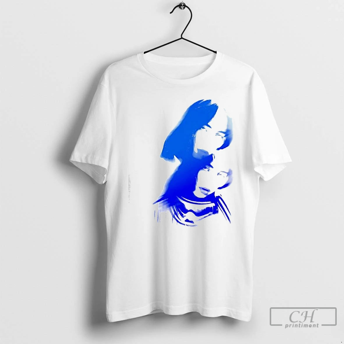 Premium Billie Eilish Blue Face Graphic Shirt Hoodie Sweatshirt | PurePodTees.com