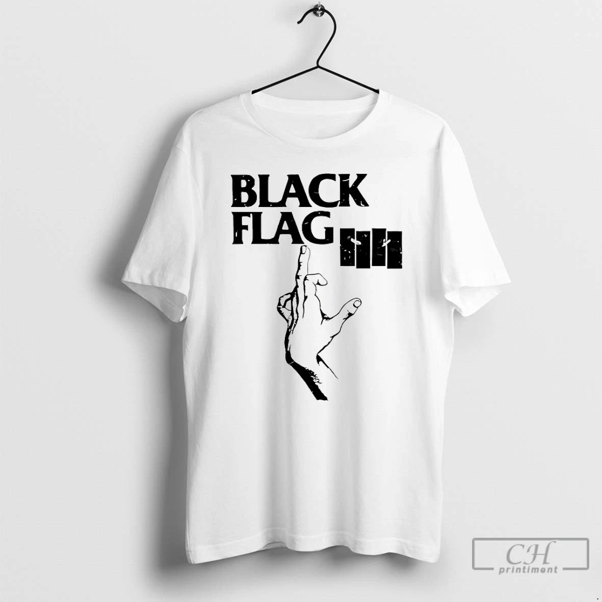Premium Black Flag Middle Finger Shirt Hoodie Sweatshirt | PurePodTees.com