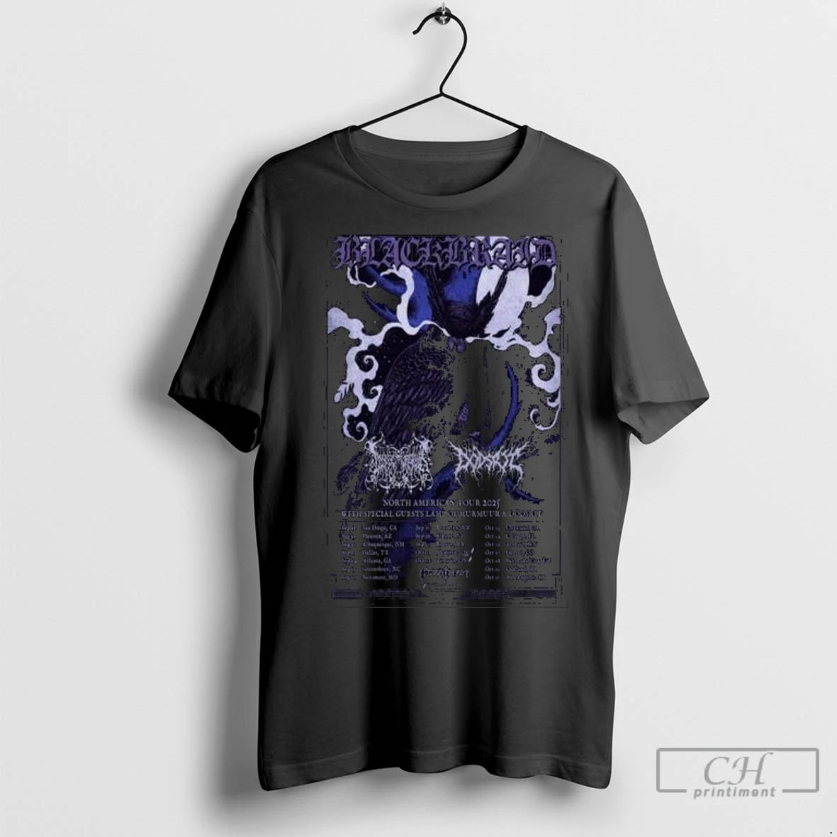 Premium Blackbraid North American Tour 2025 Circle Black Shirt Hoodie Sweatshirt | PurePodTees.com