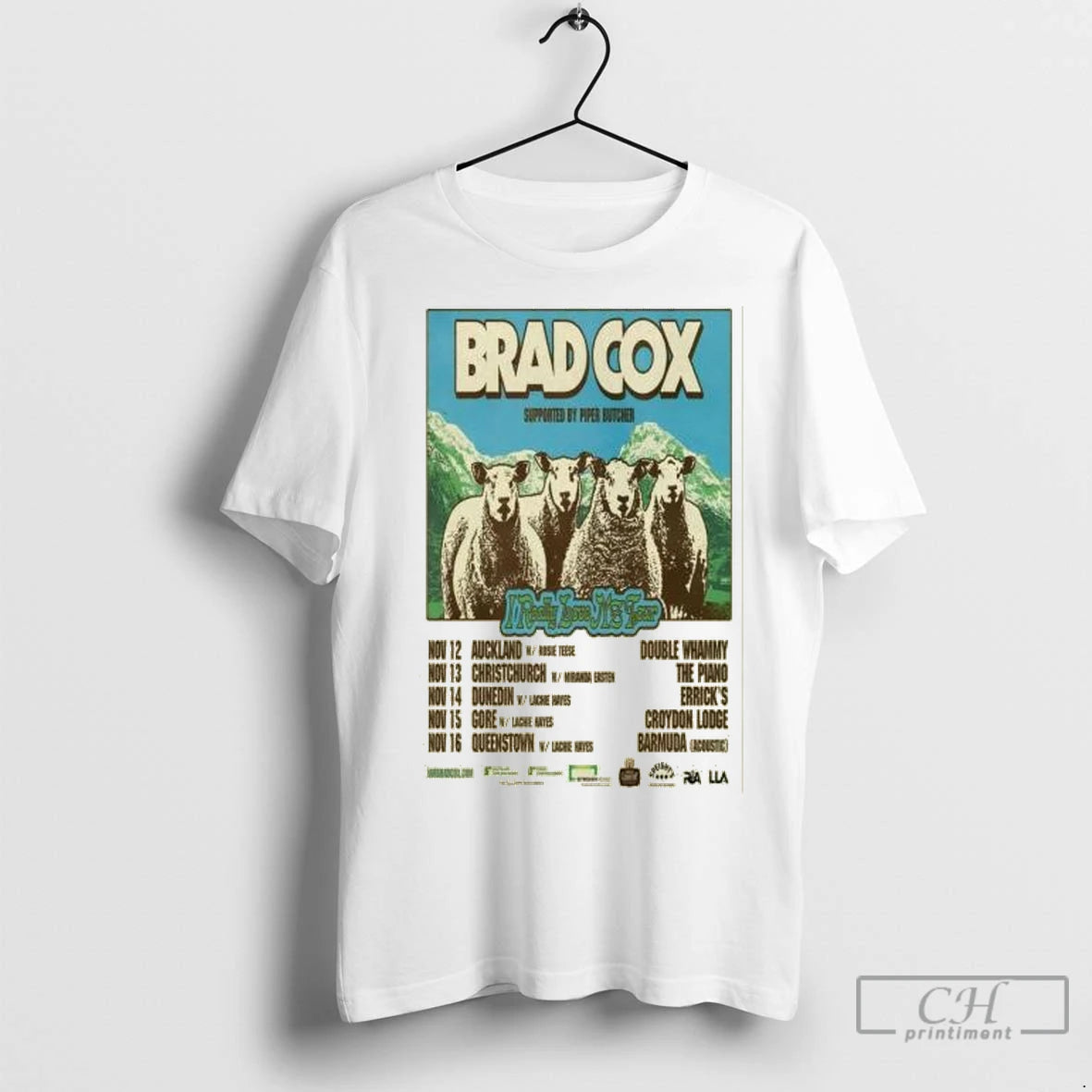 Premium Brad Cox Supported By Piper Butcher I Really Love Nz Tour Nov 2025 Circle Shirt Hoodie Sweatshirt | PurePodTees.com