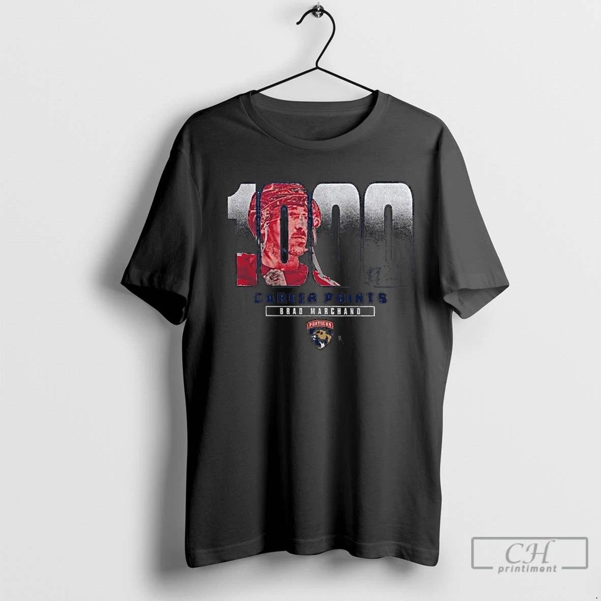 Premium Brad Marchand Florida Panthers 1000 Career Points Legacy Long Sleve Shirt Hoodie Sweatshirt | PurePodTees.com
