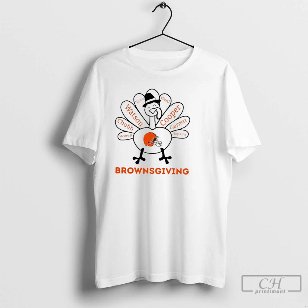 Premium Brownsgiving Cleveland Browns X Thanksgiving T Shirts Hoodie Sweatshirt | PurePodTees.com