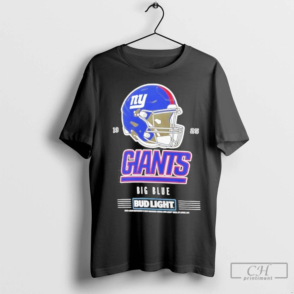 Premium Bud Light X New York Giants Big Blue Helmet Shirt Hoodie Sweatshirt | PurePodTees.com