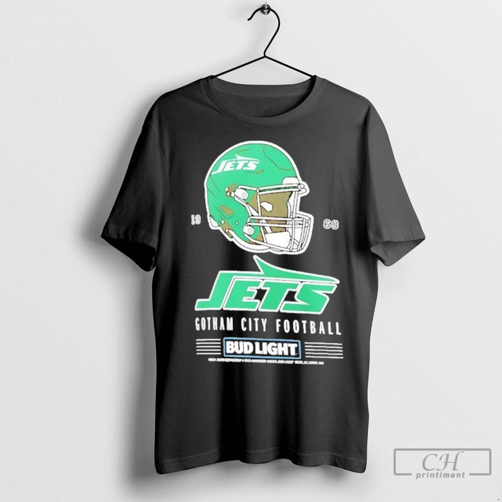 Premium Bud Light X New York Jets Gotham City Football Helmet Shirt Hoodie Sweatshirt | PurePodTees.com
