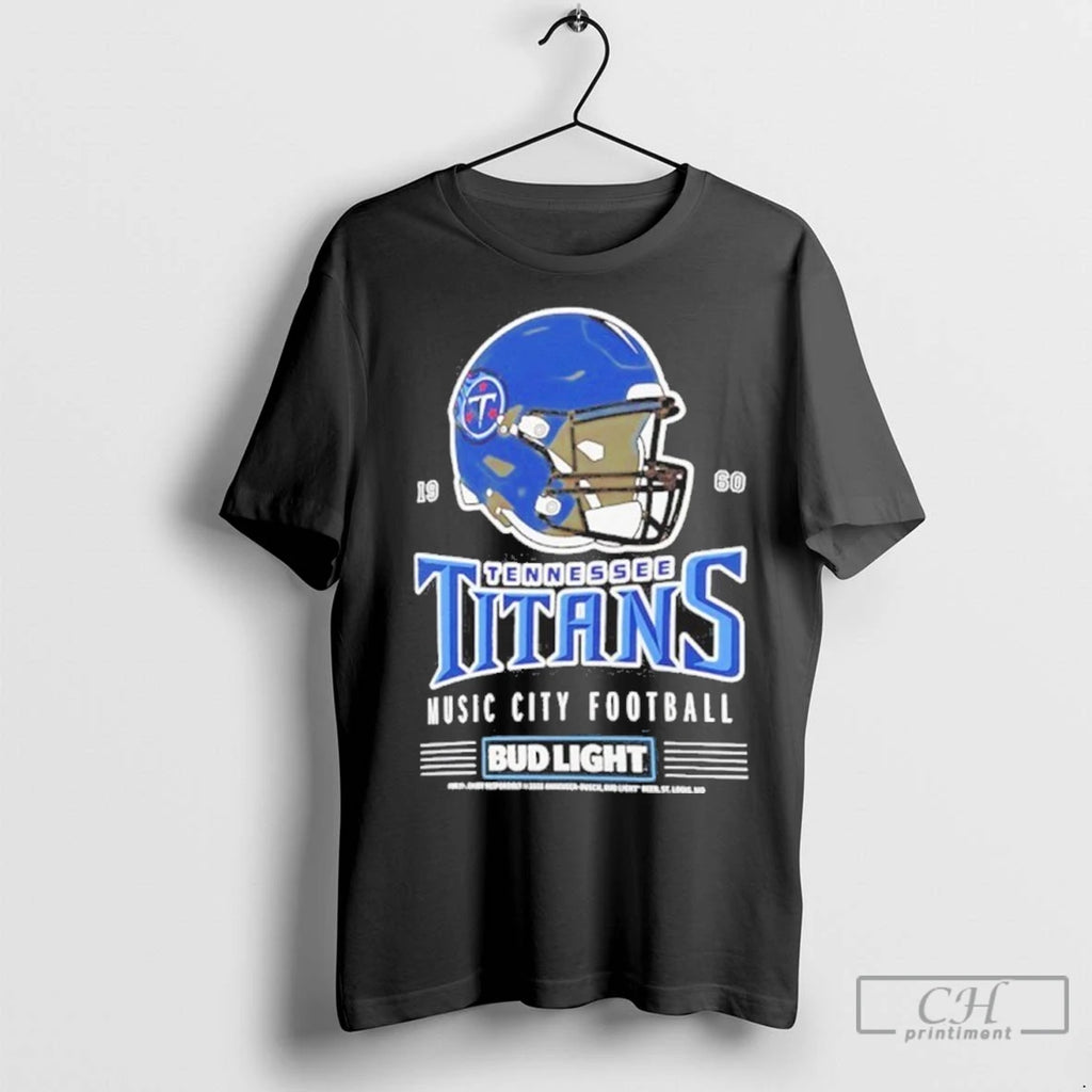 Premium Bud Light X Tennessee Titans Music City Football Helmet Shirt Hoodie Sweatshirt | PurePodTees.com