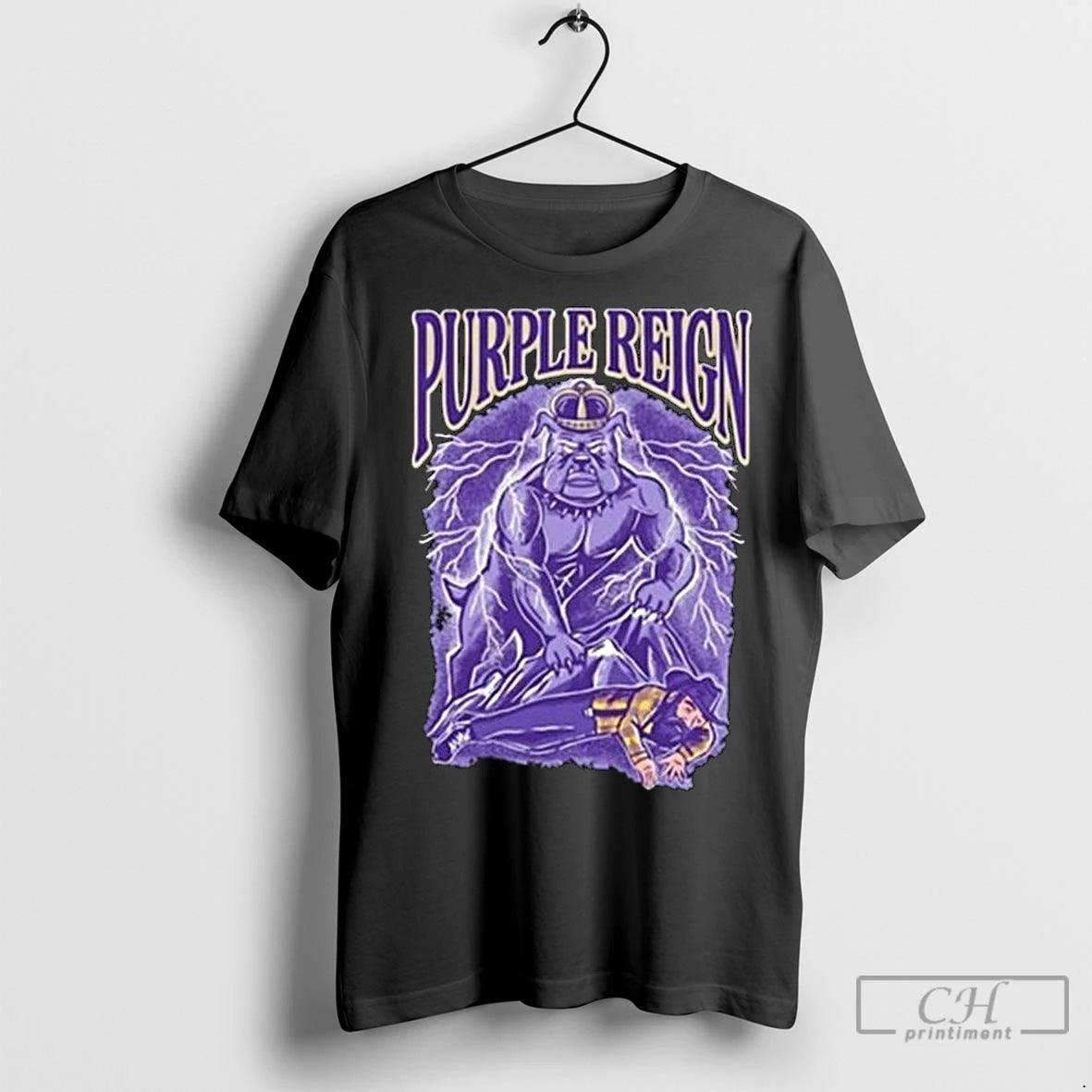 Premium Bulldog Mascot Purple Reign Pocket Long Sleve Shirt Hoodie Sweatshirt | PurePodTees.com