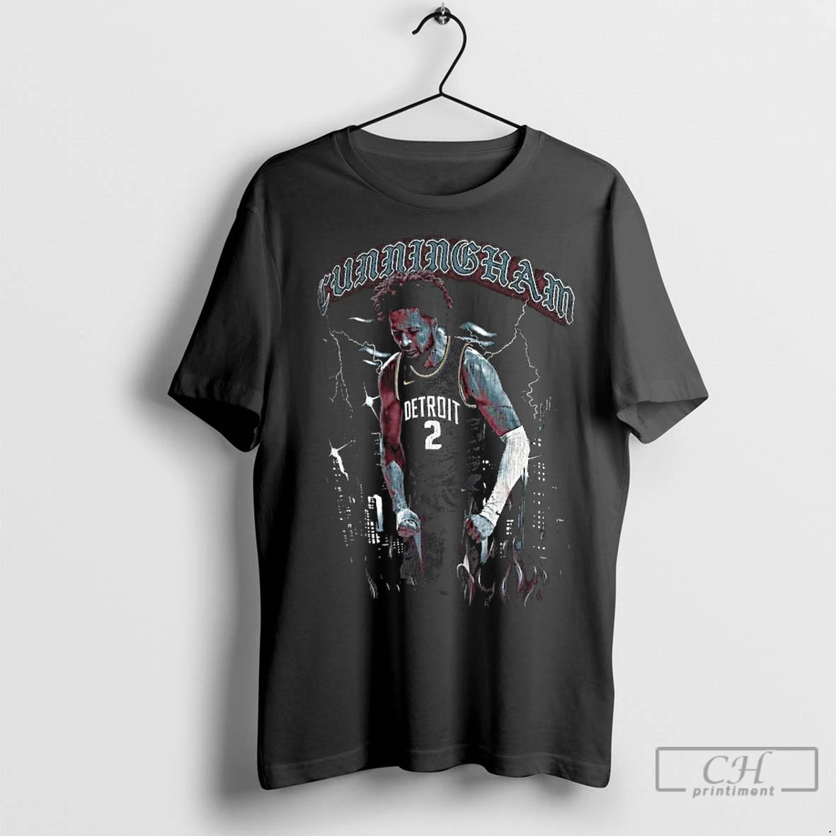 Premium Cade Cunningham Detroit Pistons 2025 2026 City Edition Player Graphic Long Sleve Shirt Hoodie Sweatshirt