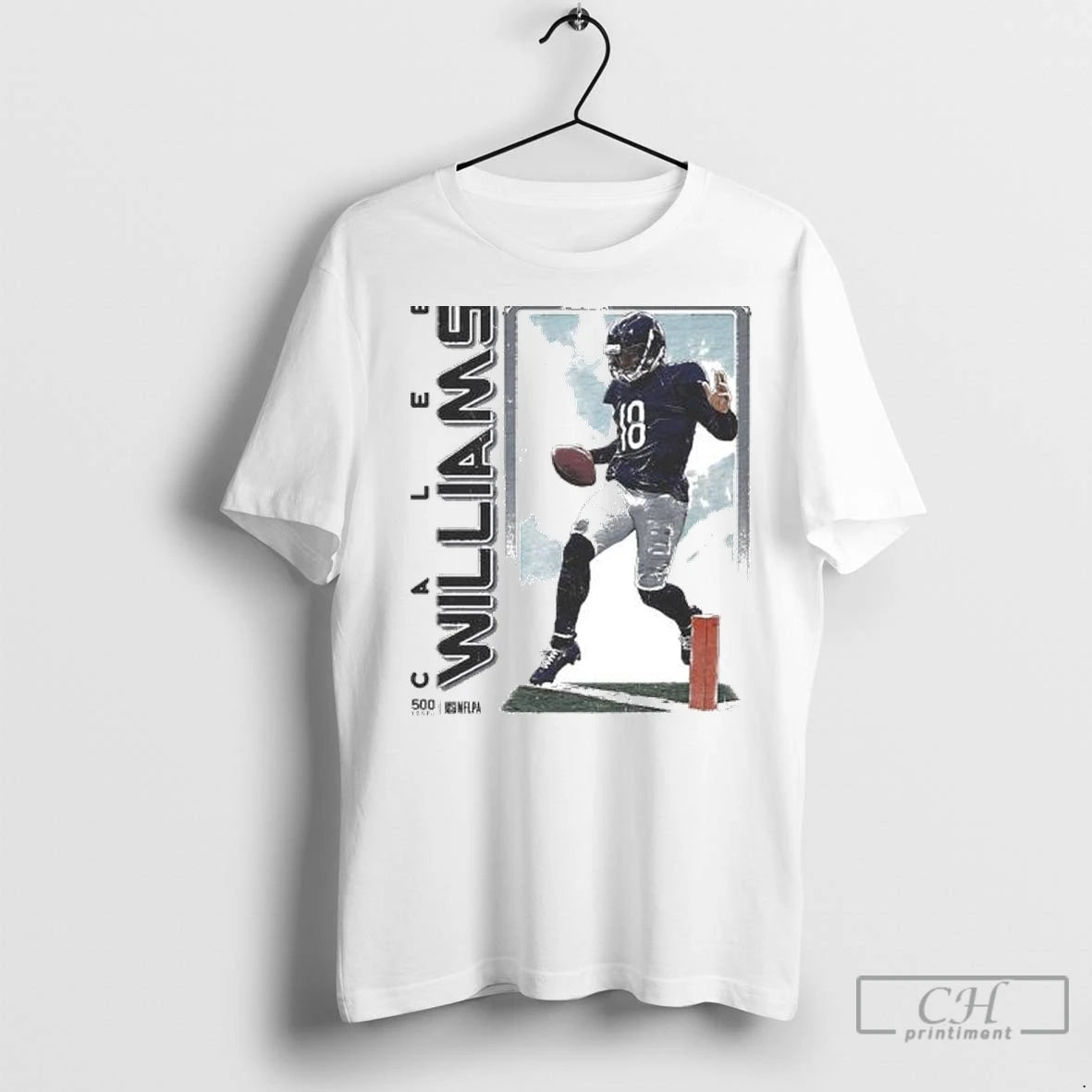 Premium Caleb Williams Chicago Touchdown Circle White Shirt Hoodie Sweatshirt | PurePodTees.com
