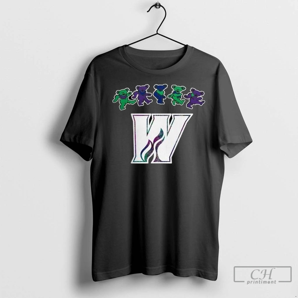 Premium Calgary Wranglers X Grateful Dead 60 Years 2025 Hockey Circle Black Shirt Hoodie Sweatshirt | PurePodTees.com