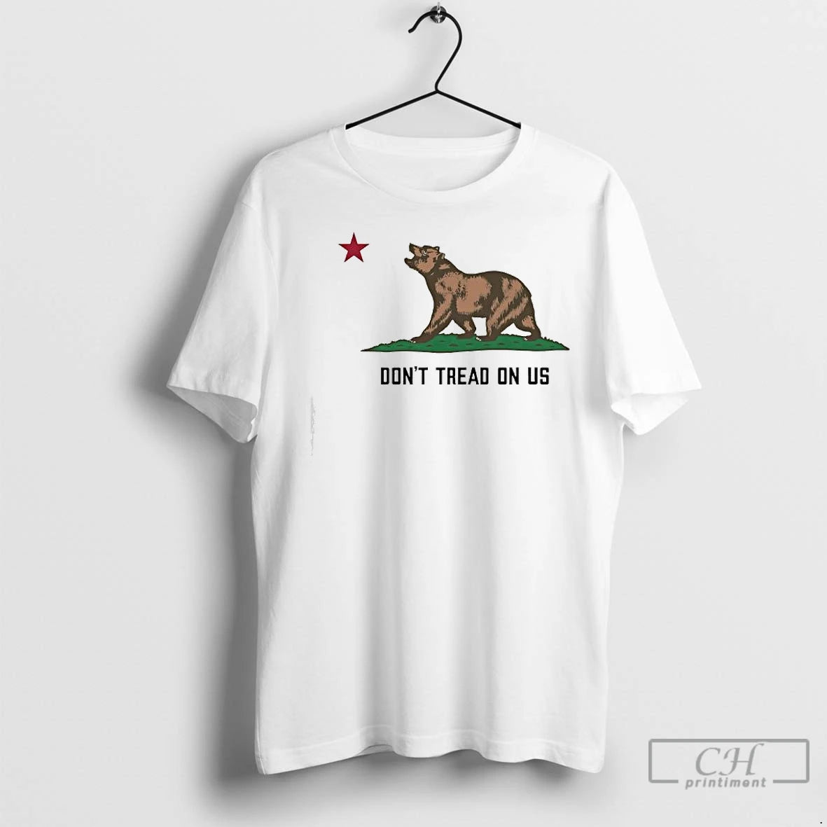 Premium California Bear Flag Parody Dont Tread On Us Bumper Shirt Hoodie Sweatshirt | PurePodTees.com