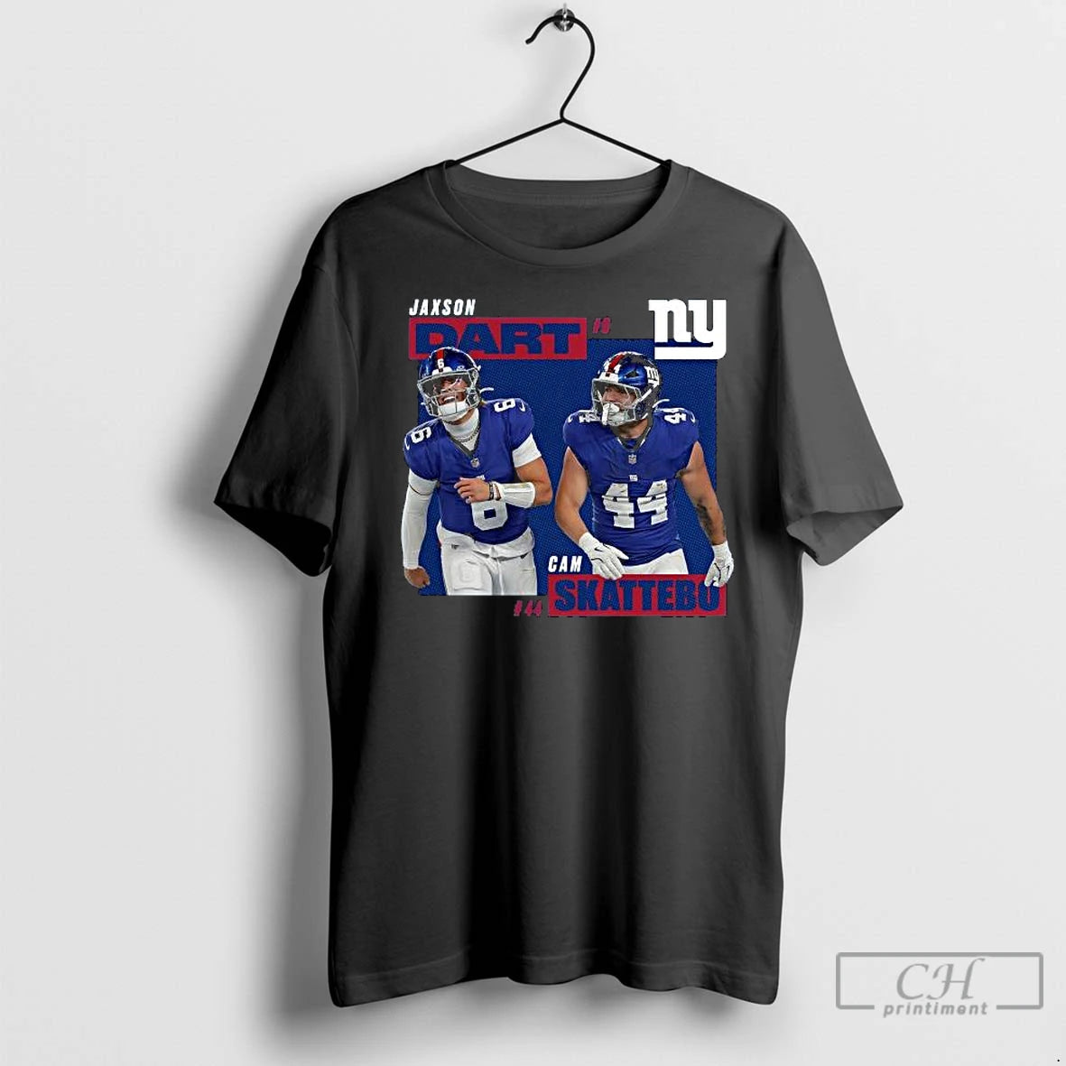 Premium Cam Skattebo Jaxson Dart New York Giants Big Tall Long Sleve Shirt Hoodie Sweatshirt | PurePodTees.com