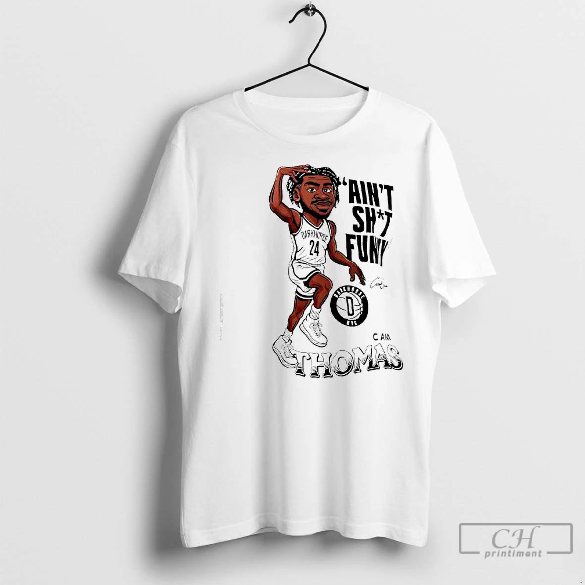 Premium Cam Thomas Number 24 Darkhorse Aint Shit Funny Graphic Shirt Hoodie Sweatshirt | PurePodTees.com