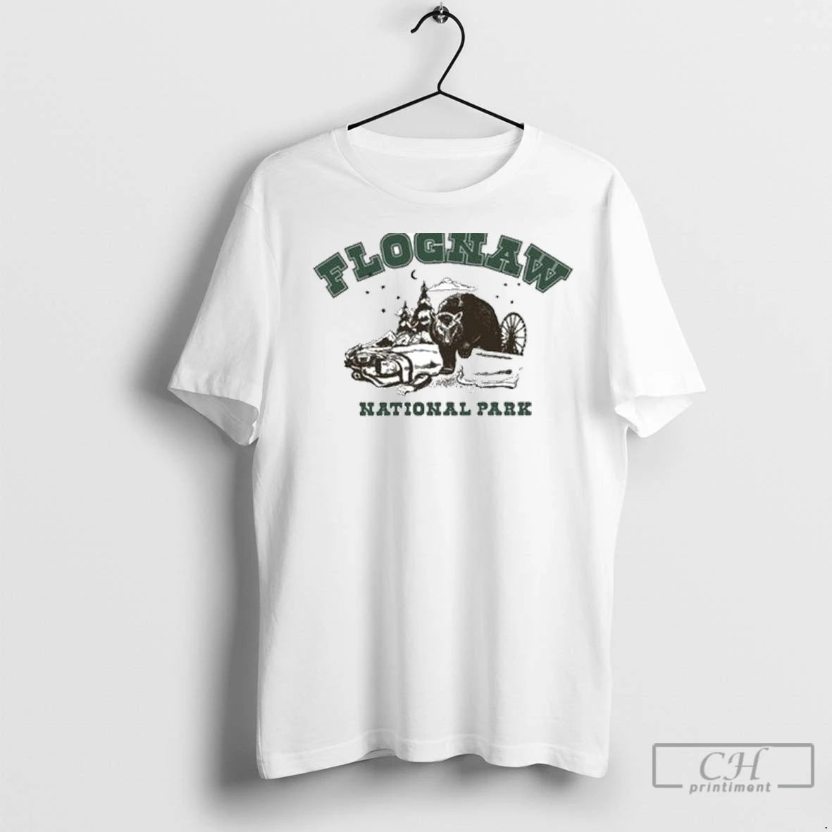 Premium Camp Flog Gnaw National Park Circle White Shirt Hoodie Sweatshirt | PurePodTees.com